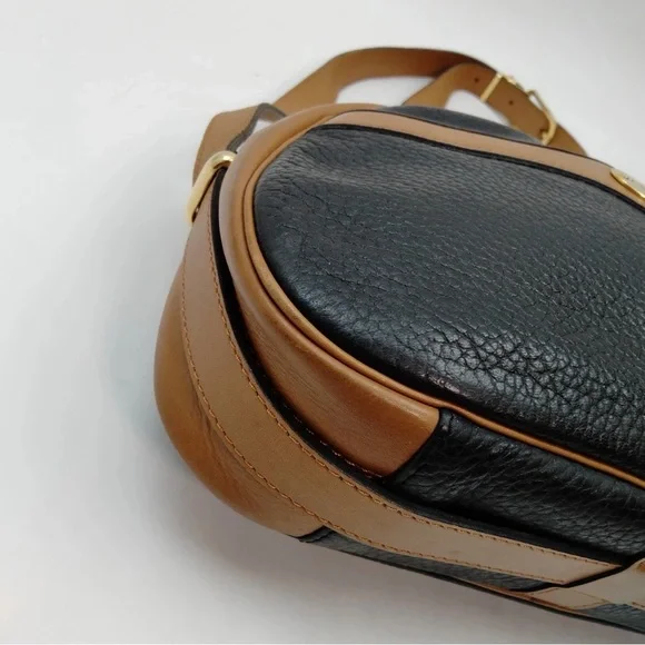 Christian Dior Vintage Black and Tan Leather Bag - Picture 5 of 7